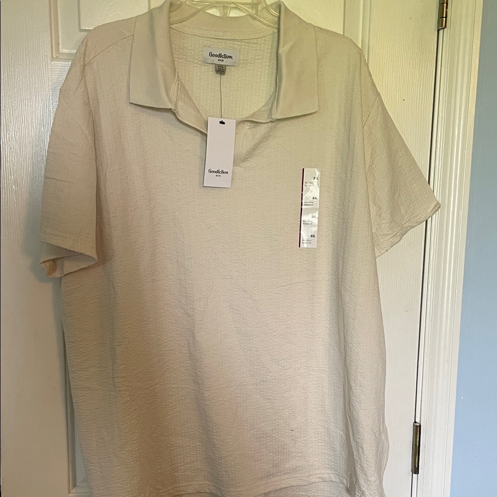 Goodfellow & Co Men's Light Cream Polo Shirt